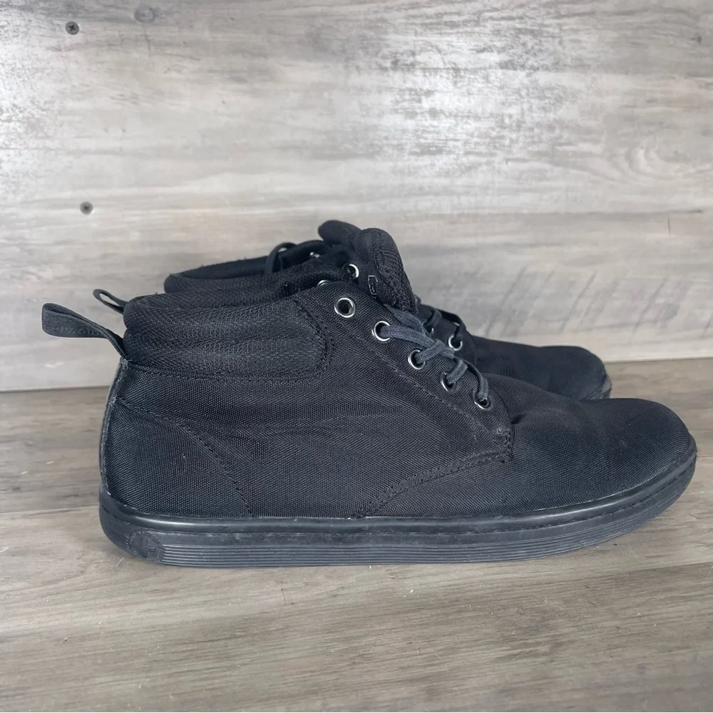 Dr Martens Doc Men’s 9 Black Canvas Belmont 5 Eye Boot Ankle Chukka Casual Shoes